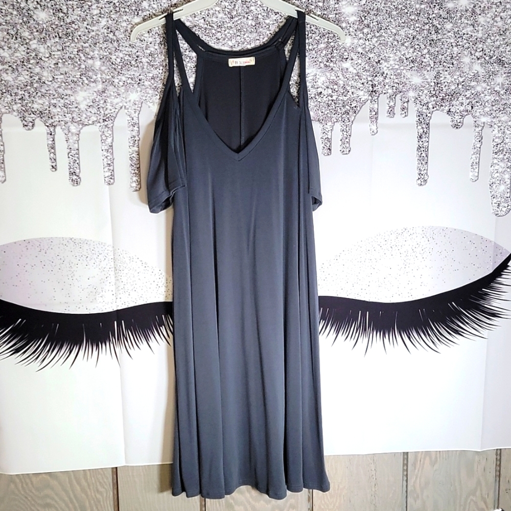 Womens sleveless Tank Midi Dress